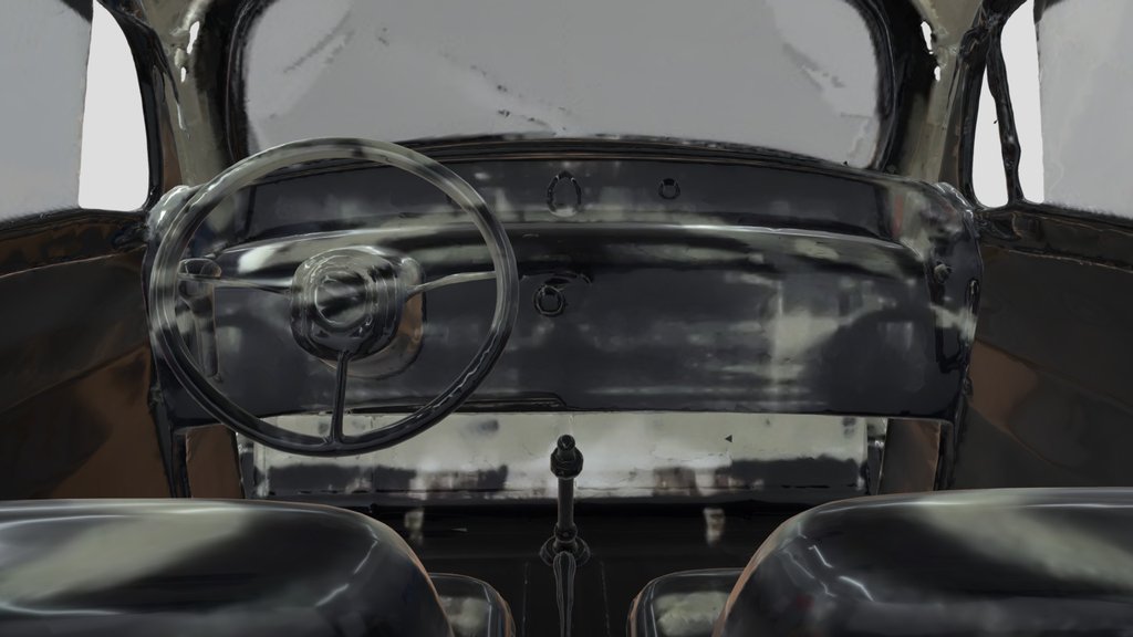 Beige Headliner in a Vintage Car