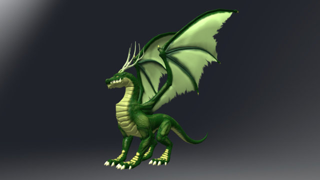 Green Dragon 3D Model