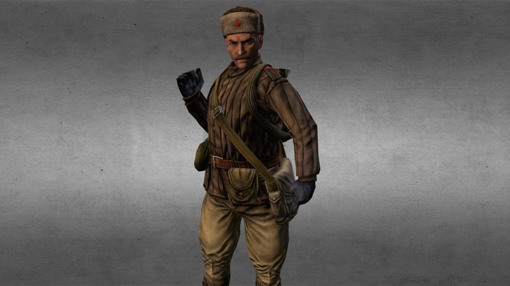 Russian Soldier, Frontline Commando: WW2 3D Model