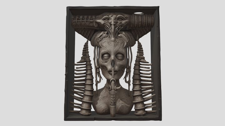 H.R. Giger Necronomicon 2 Tribute – Free 3D Model STL