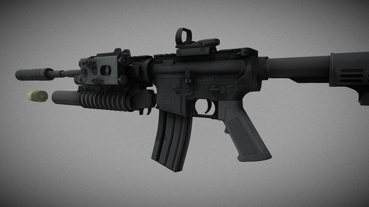 Custom Carbine Rifle #2 3D Model