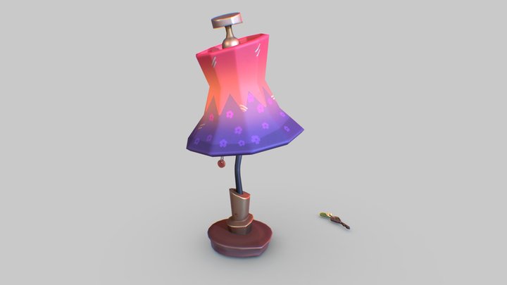 Lamp And Clock 3D Model