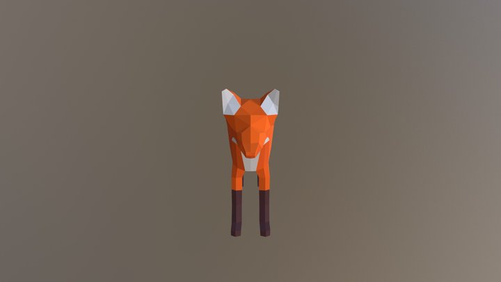 Low-poly Fox 3D Model