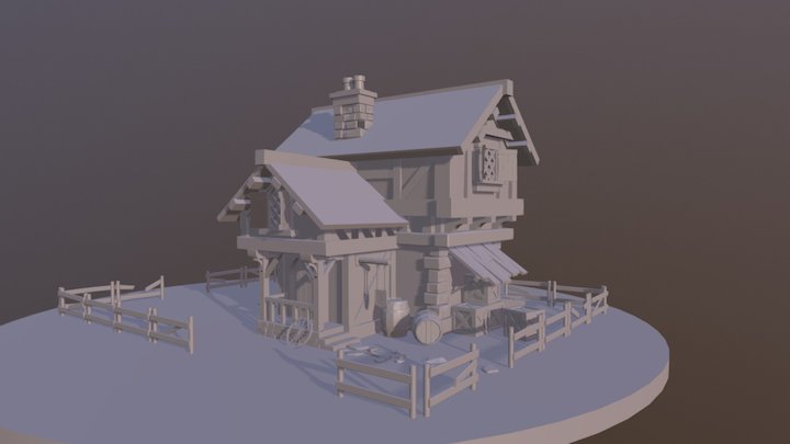 Small Medieval House 3D Model