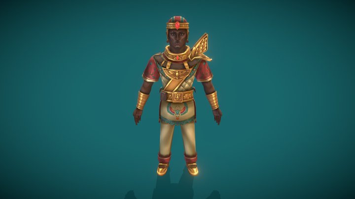 Armored Egyptian [student work] 3D Model