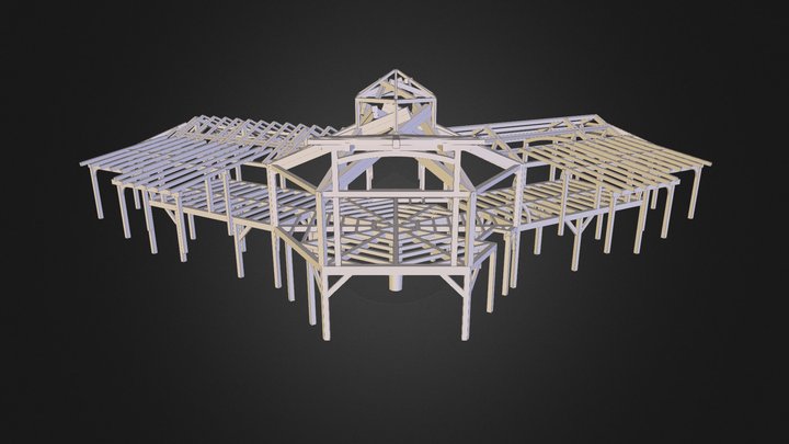 Rivercane Timber Frame Home 3D Model