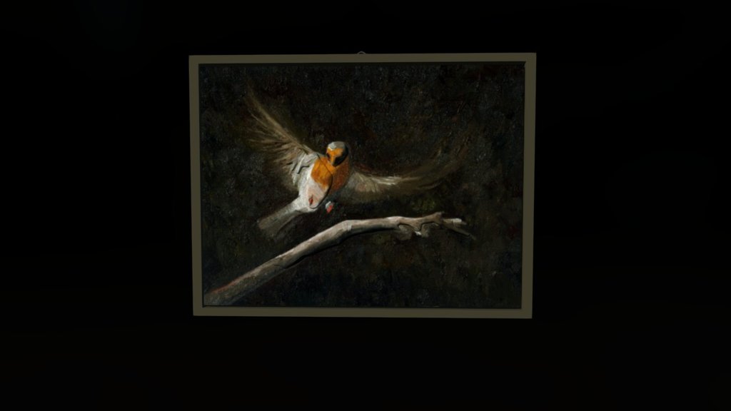Bird flies to the branch