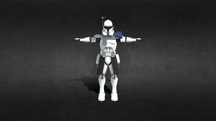 Captain Rex, Phase 2 (Star Wars: The Clone Wars) 3D Model