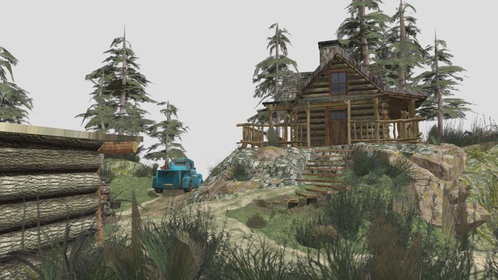 DAE Diorama - FOREST LONER 3D Model