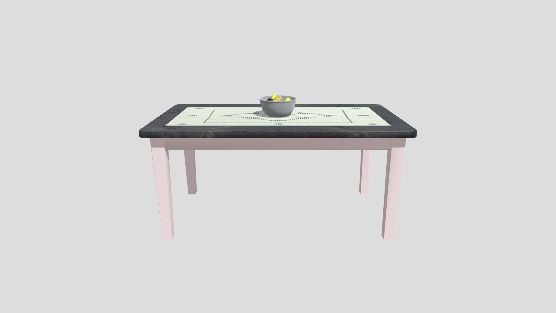 Modelo 3D o componente 3D gratis de una mesa de comedor grande