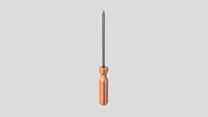 Old Screwdriver 3D Model