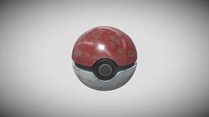A simple Pokeball 3D Model