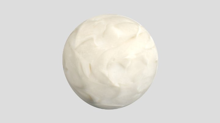 Whipped Cream - PBR Material 3D Model