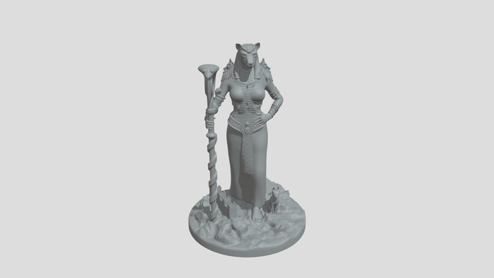 God Bastet Miniature Print 3D Model
