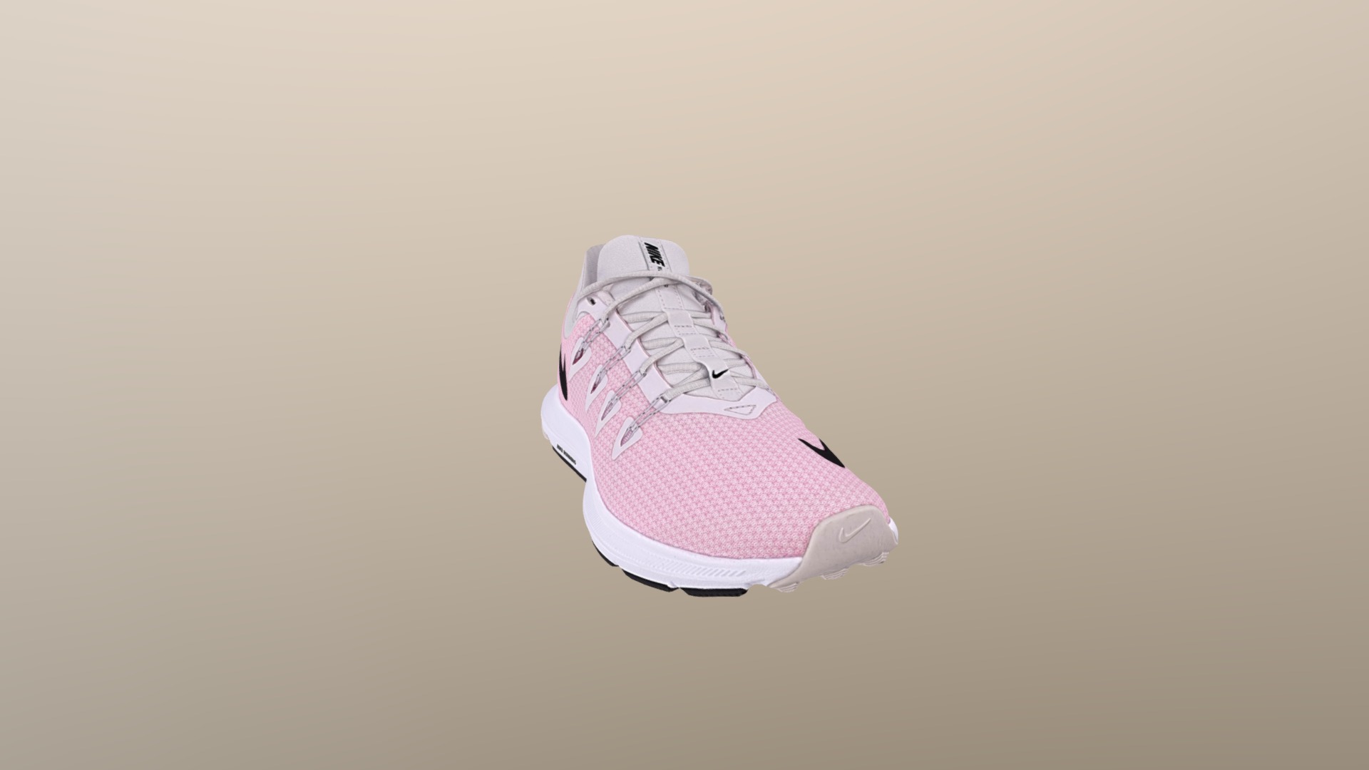 3D model NikeRunningPink - This is a 3D model of the NikeRunningPink. The 3D model is about a pair of white shoes.