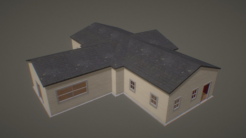 Single Story House: Textured with Interior
