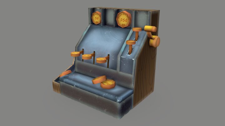 Stylized Cash Register 3D Model