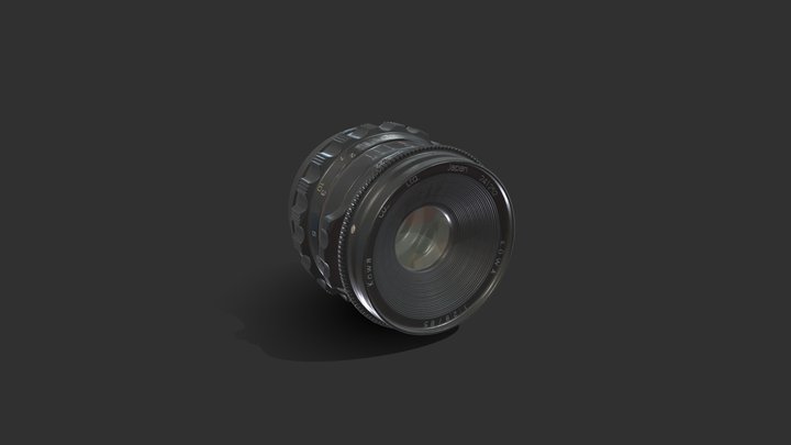 Kowa Six 80mm Lens 3D Model