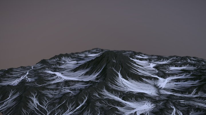 Mountain heightmap 3D Model
