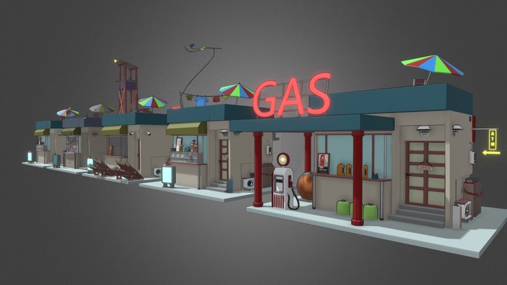 Homework #6: Five versions scene 3D Model