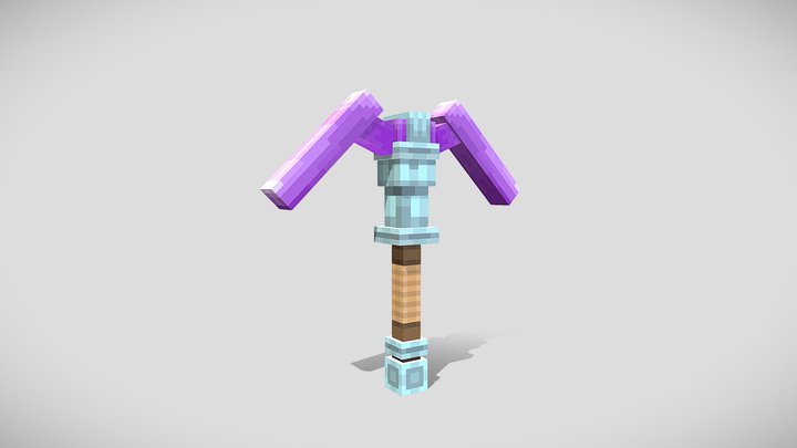 Amethyst Pickaxe 3D Model