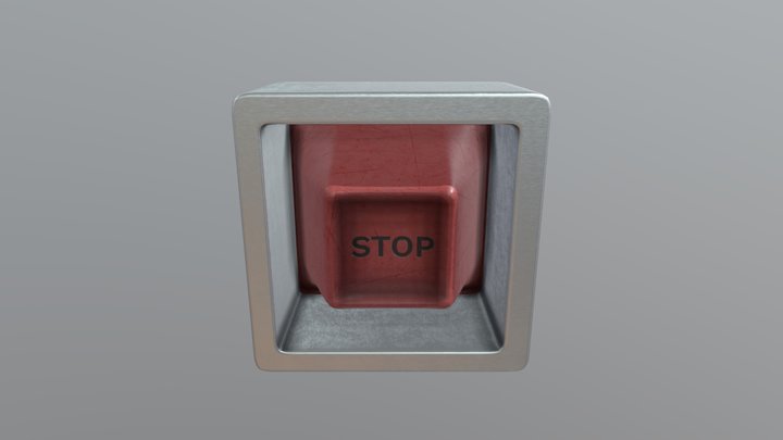 Stop Button 3D Model