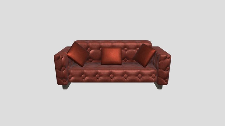 Red Couch or sofa 3D Model