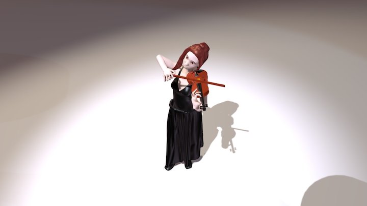 Violin player 3D Model