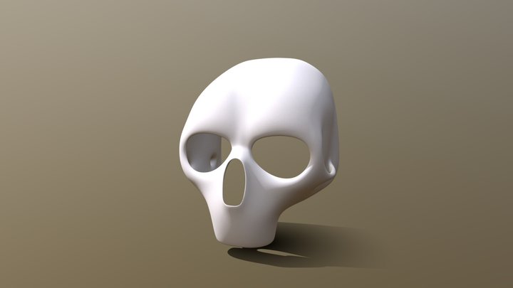 Skull Mask Template 3D Model