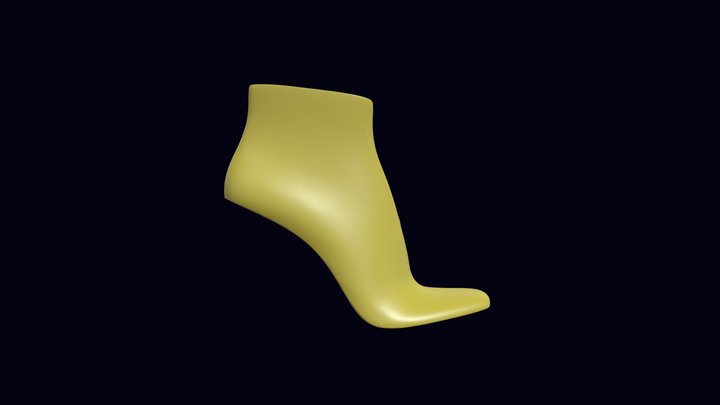 High Heel Square Toe Sandal Last 3D Model