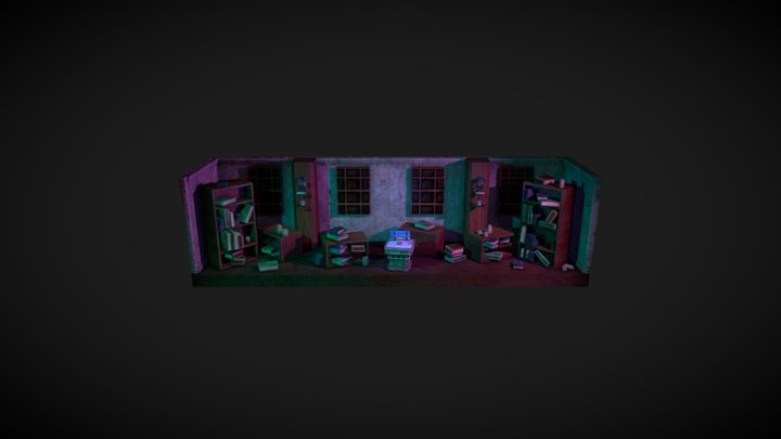 Old Abandoned Library 3D Model