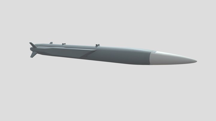 Fatah-III/HD-1A Supersonic Cruise Missile – Kostenloses 3D-Modell STL