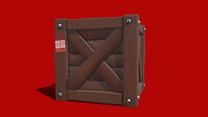 Wood Box 3D Model