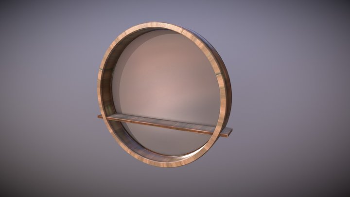 Minimal Modern Wall Mirror 3D Model