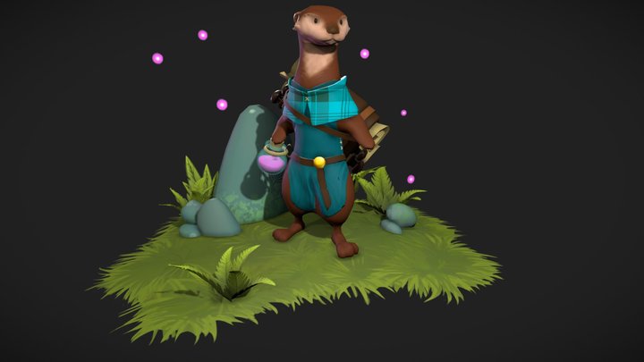 A Wizard Otter - Oden Gate 3D Model