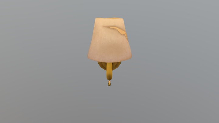 Stylized Old Wall Lamp 3D Model