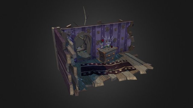 Haunted House Slice 3D Model