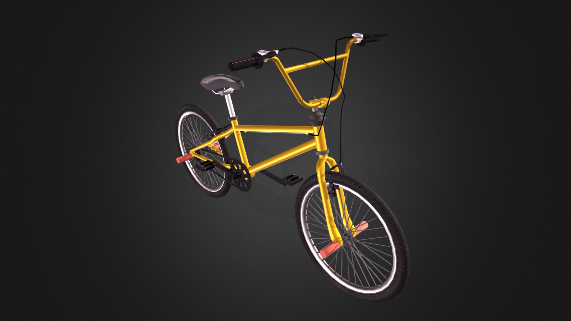 3D model BMX - This is a 3D model of the BMX. The 3D model is about a yellow and black bicycle.