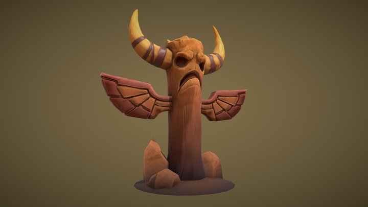 Totem stylized 3D Model