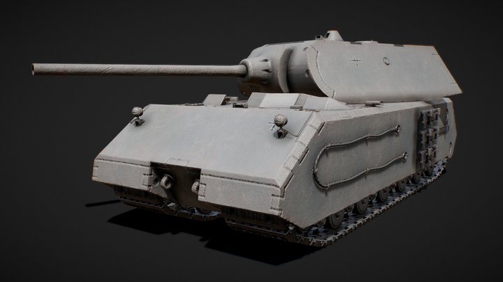 Panzerkampfwagen VIII Maus - WW2 Heavy Tank 3D Model