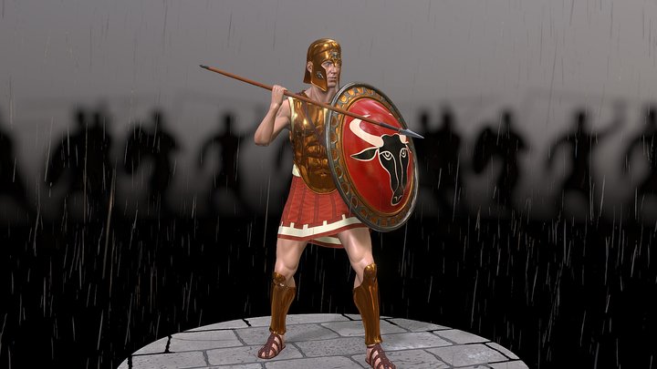 Hoplite Warrior 3D Model