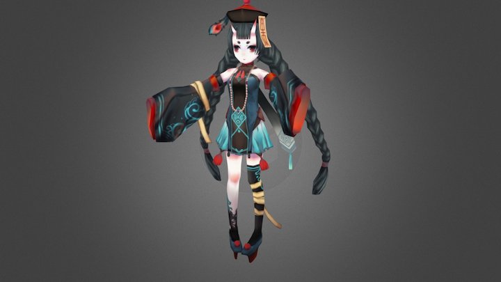 跳跳妹妹外觀 3D Model