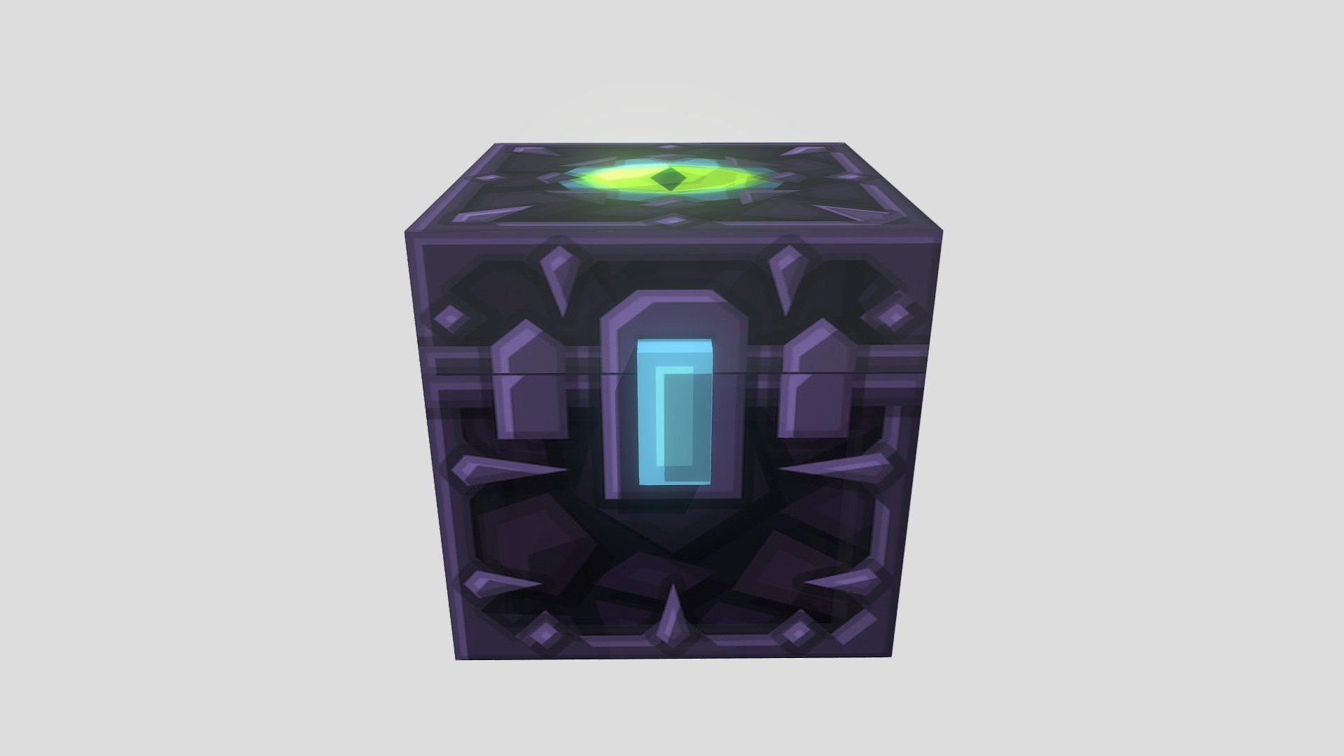 Minecraft ender chest 3D model animated