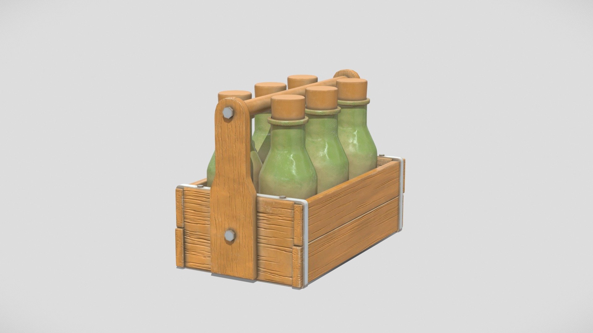 dirty bottles in a dirty container