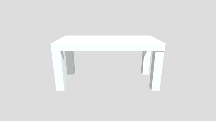 White Table 3D Model