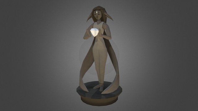 Female Alpha Statue 3D Model