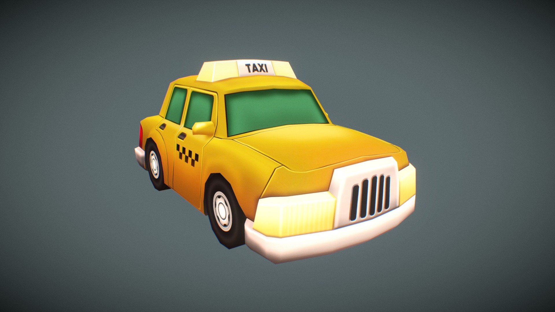 Cartoon Taxi - 3D model by Michał Rudowski (@elyandel) [62d7deb]