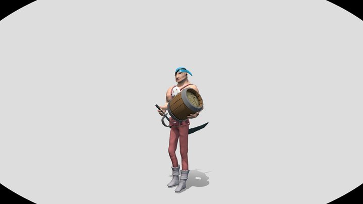 Muscular Pirate - University Project 3D Model