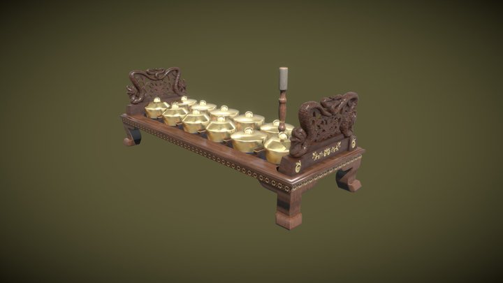 Gamelan Bonang 3D Model