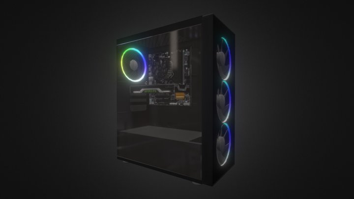 (FREE) Gaming Pc 3D Model
